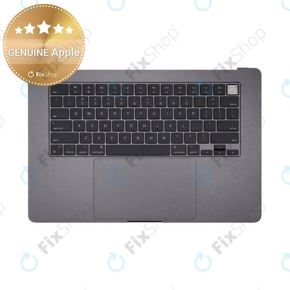 Zgornji okvir tipkovnice za MacBook Air 15", A3114 (2023), US tipkovnico in baterijo, Space Gray, 661-34895, Genuine Apple