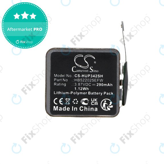 Baterija za Huawei Watch GT3 42mm, Watch GT3 Pro 42mm, 290mAh, Li-Pol, 3.87V, HB522025EFW, HQ