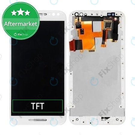 Motorola Moto X Style XT1572 - LCD zaslon + steklo na dotik + okvir (White) TFT
