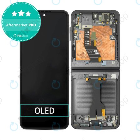 Samsung Galaxy Z Flip 6 F741B - LCD zaslon + steklo na dotik + okvir (Black) OLED
