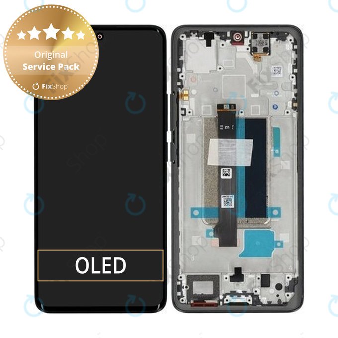 Xiaomi Redmi Note 13 Pro+ 23090RA98C - LCD zaslon + steklo na dotik + okvir (Midnight Black) - 560002N16U00 Genuine Service Pack