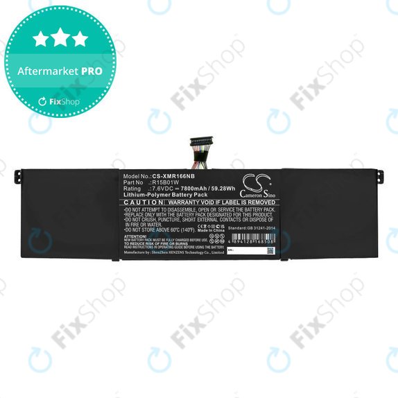 Baterija za Xiaomi Mi Pro 15.6 i3, i5, i6, 7800mAh, Li-Pol, 7.6V, R15B01W, HQ