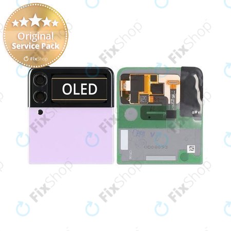 Samsung Galaxy Z Flip 3 F711B - LCD zaslon + steklo na dotik + okvir (zunanji) (Lavender) - GH97-26773D Genuine Service Pack