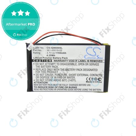 Baterija za Garmin Nüvi 660, 660 FM, 1150mAh, Li-Pol, 3.7V, 361-00019-02, HQ