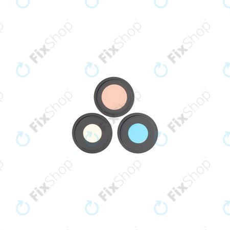 Apple iPhone 16 Pro, 16 Pro Max - Steklo zadnje kamere z okvirjem (Black Titanium) - 3 kosi