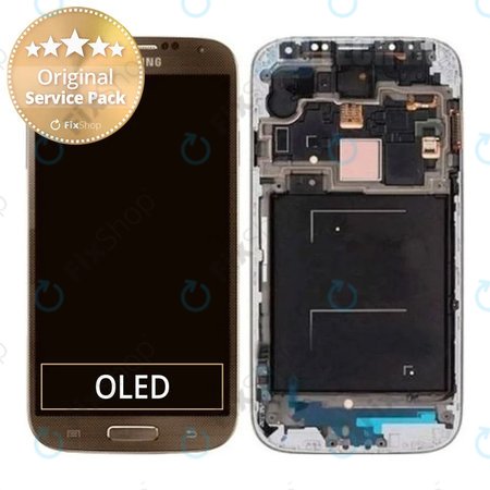 Samsung Galaxy S4 i9506 LTE - LCD zaslon + steklo na dotik + okvir (Brown) - GH97-15202E Genuine Service Pack