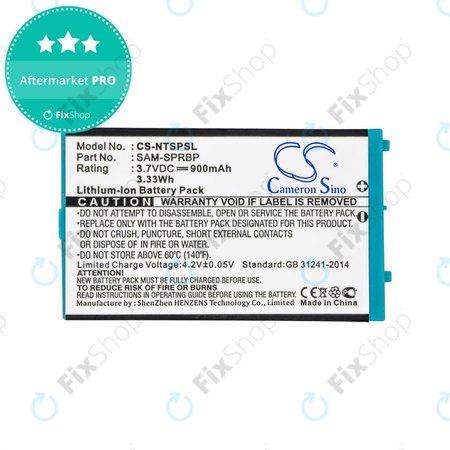 Baterija za Nintendo Advance SP, AGS, 900mAh, Li-Ion, 3.7V, SAM-SPRBP, HQ