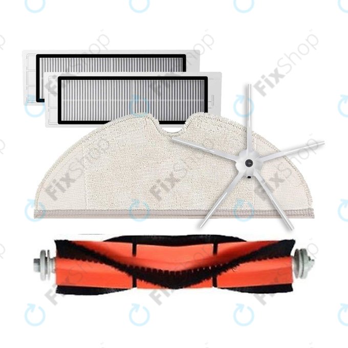 Xiaomi Roborock S5 (Mijia 1S), S5 Max, S6, S6 MaxV, S6 Pure, S7, S7 MaxV, Mi Robot Vacuum Mop (Mijia 1C), 1S, Xiaowa E2, Lite C10 - Celoten komplet (Bela)