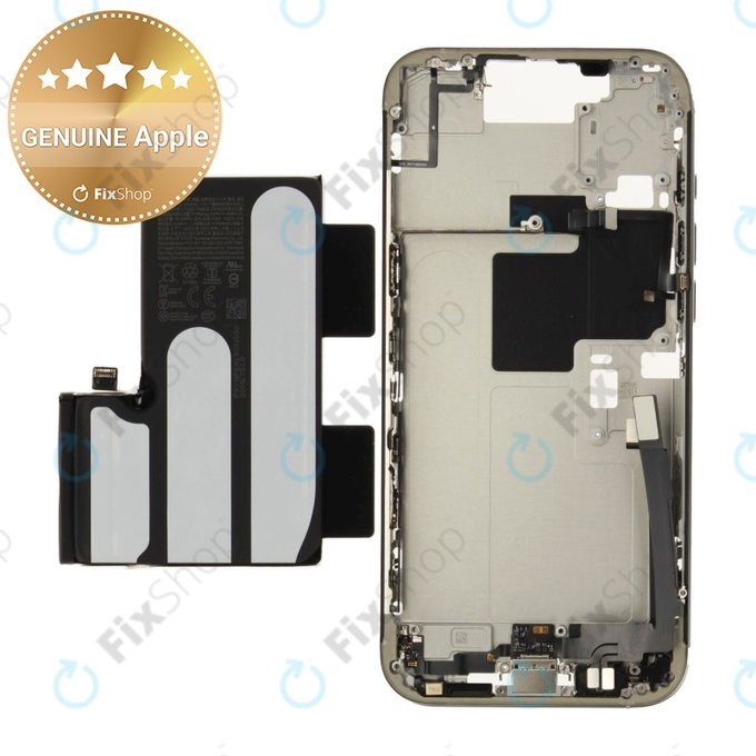 Srednji okvir z baterijo za iPhone 16 Pro Max | White Titanium | ZD076-00694 | Genuine Apple