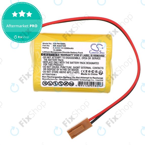 Baterija za Beta iSV Amplifier, 2200mAh, Li-MnO2, 6V, BR-AGCF2W, HQ