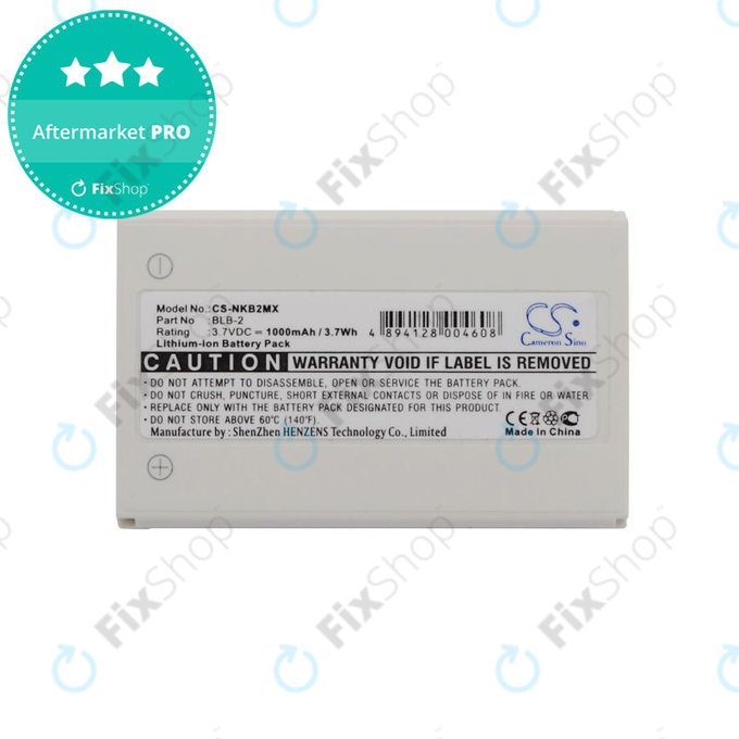 Baterija za Nokia 3610, 6510, 8310, 1000mAh, Li-Ion, 3.7V, BLB-2, HQ