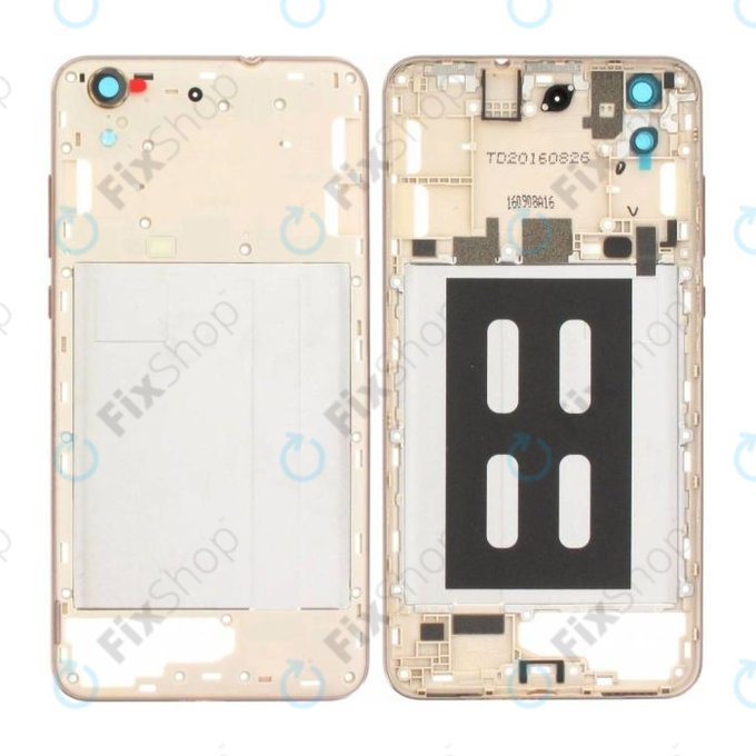 Huawei Y6 II CAM-L21 - Srednji okvir + steklo zadnje kamere (Gold) - 51661APV Genuine Service Pack