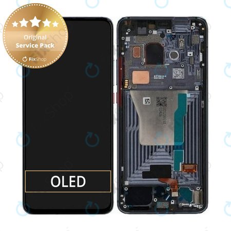 Xiaomi Pocophone F2 Pro - LCD zaslon + steklo na dotik + okvir (Cyber Grey) - 56000G0J1100 Genuine Service Pack