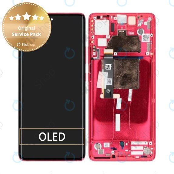 Motorola Edge 30 Fusion - LCD zaslon + steklo na dotik + okvir (Viva Magenta) - 5D68C22034 Genuine Service Pack