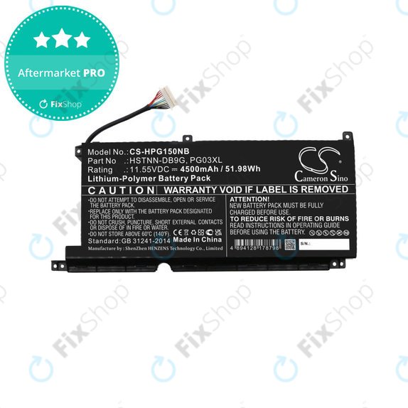 Baterija za HP Pavilion Gaming 15,16, Spectre X360 15, 4500mAh, Li-Pol, 11.55V, 3ICP6/60/72, HQ