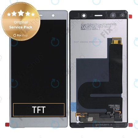 Sony Xperia XZ2 Premium - LCD zaslon + steklo na dotik (Chrome Silver) - 1310-6654 Genuine Service Pack