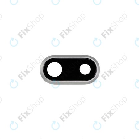 Apple iPhone 8 Plus - Steklo zadnje kamere z okvirjem (Silver)