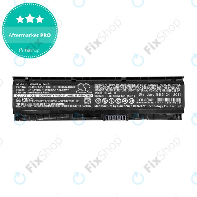 Baterija za HP 17, Omen 17, Pavilion 17, 4400mAh, Li-Ion, 11.1V, 849571-221, HQ