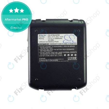 Baterija za Hitachi C 14dsl, Dv 14dbl, Wh 14dbl, 3000mAh, Li-Ion, 14.4V, BSL 1415, BSL 1430, HQ