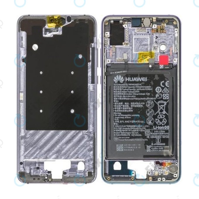 Huawei P20 - Srednji okvir + baterija (Twilight) - 02351WMP Genuine Service Pack