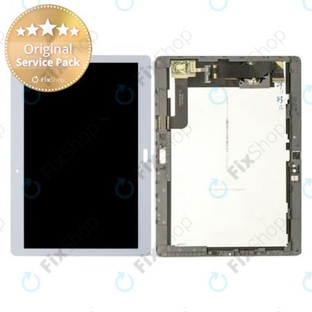 Huawei MediaPad M2 10.0 - LCD zaslon + steklo na dotik + okvir (Moonlight Silver) - 02350QRW, 02350RCD, 02350RCF, 02350QRX Genuine Service Pack