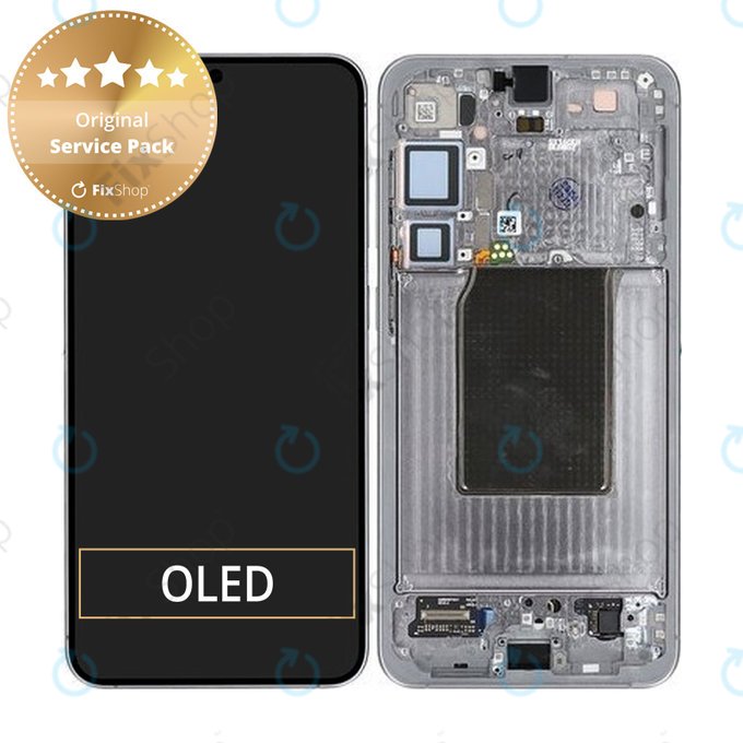 Samsung Galaxy S25 Plus - LCD zaslon + steklo na dotik + okvir (Silver Shadow) - GH82-36368A Genuine Service Pack