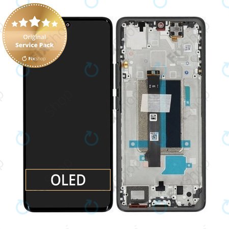 Xiaomi Redmi Note 13 Pro+ 23090RA98C - LCD zaslon + steklo na dotik + okvir (Midnight Black) - 560002N16U00 Genuine Service Pack