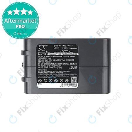 Dyson DC58, DC61, DC62, DC72, DC74, V6 - Baterija 965874-02 Li-Ion 21.6V 2500mAh HQ