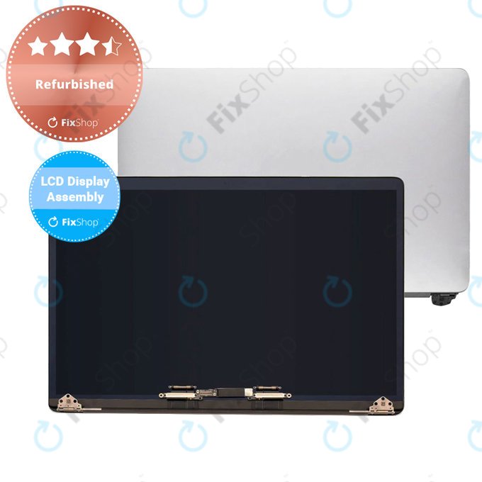 Apple MacBook Pro 15" A1990 (2018 - 2019) - LCD zaslon + sprednje steklo + pokrov (Silver) Refurbished