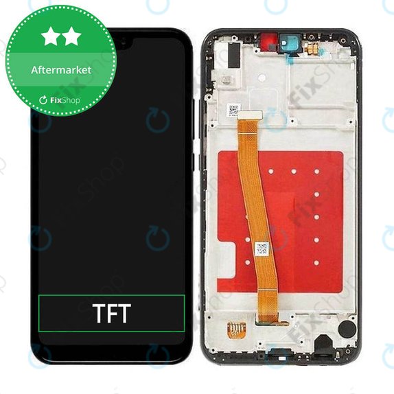 Huawei P20 lite - LCD zaslon + steklo na dotik + okvir (Black) TFT