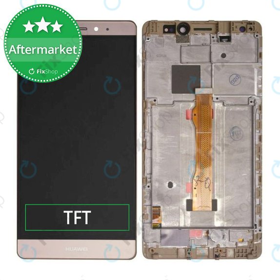 Huawei Mate S - LCD zaslon + steklo na dotik + okvir (Gold) TFT