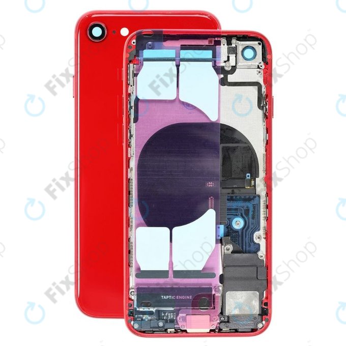 Apple iPhone 8 - Zadnje ohišje z majhnimi deli (Red)