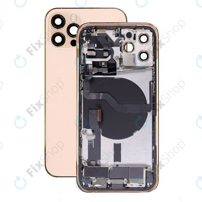 Apple iPhone 12 Pro - Zadnje ohišje z majhnimi deli (Gold)
