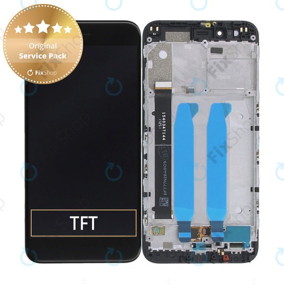 Xiaomi Mi A1(5x) - LCD zaslon + steklo na dotik + okvir (Black) - 5606100060B6 Genuine Service Pack