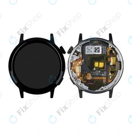 Huawei Watch GT3 Milo B19T 42mm - LCD zaslon + steklo na dotik + okvir (Black Stainless Steel) - 02354QVK Genuine Service Pack