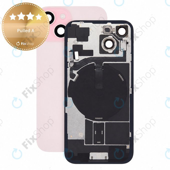 Steklo zadnjega ohišja za iPhone 15, Pink, Pulled A