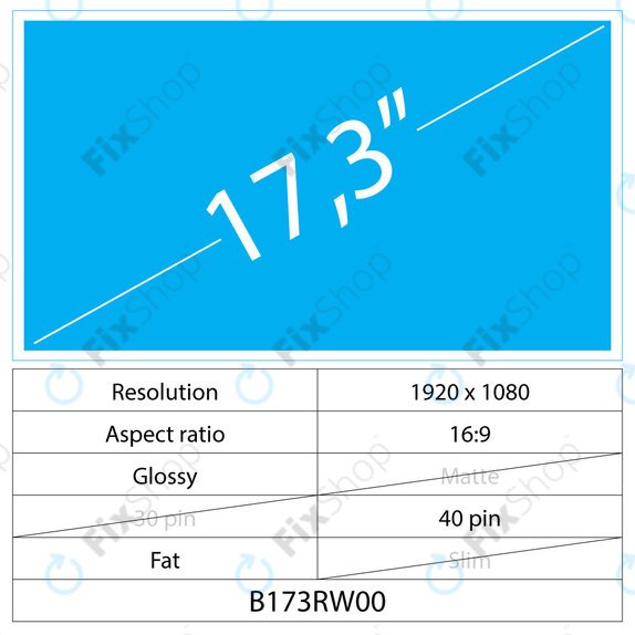 17.3 LCD Fat sijajni 40 pin Full HD