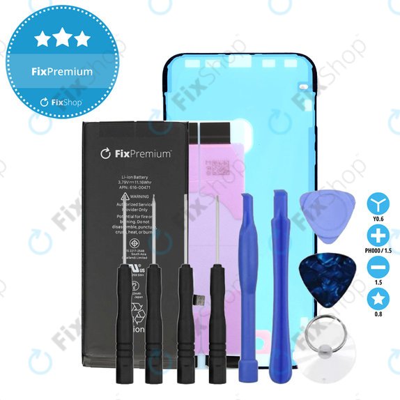 Baterija za iPhone XR, 2942mAh, Lepilo (Adhesive), Orodja, FixPremium