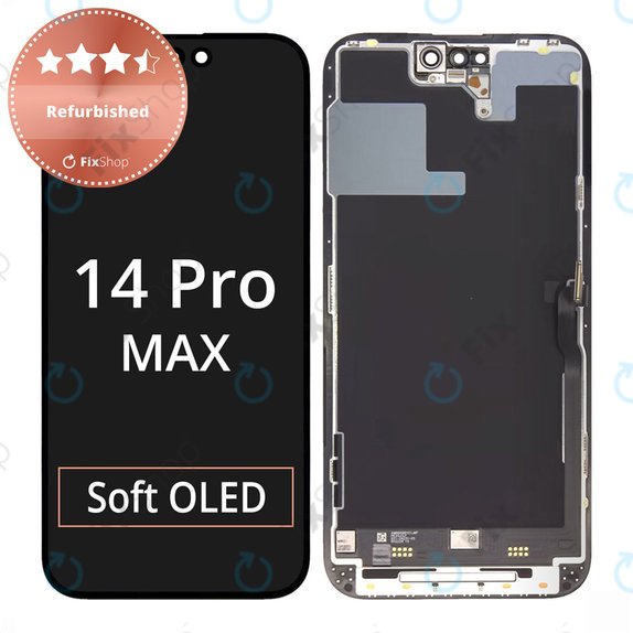 Zaslon za iPhone 14 Pro Max, Steklo na dotik z okvirjem, Refurbished