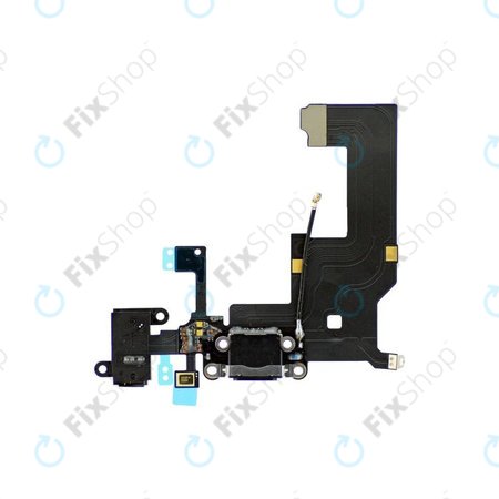 Apple iPhone 5 - Priključek za polnjenje + priključek Jack + mikrofon + Flex kabel (Black)