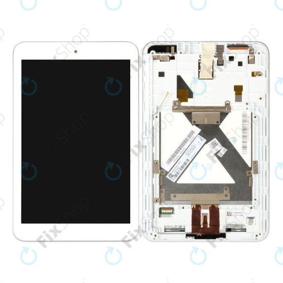 ASUS MeMO Pad 8 ME181C, ME181CX - LCD zaslon + steklo na dotik + okvir (White) TFT