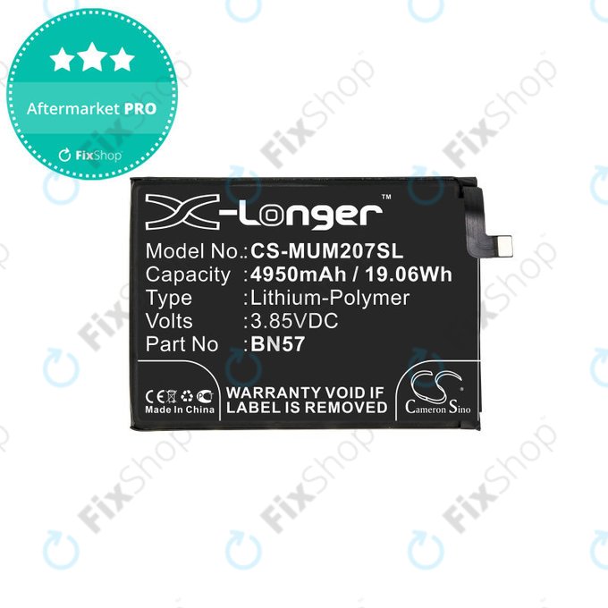 Baterija za Xiaomi Poco X3 NFC M2107J20CG, 4950mAh, Li-Pol, 3.85 V, BN57, HQ