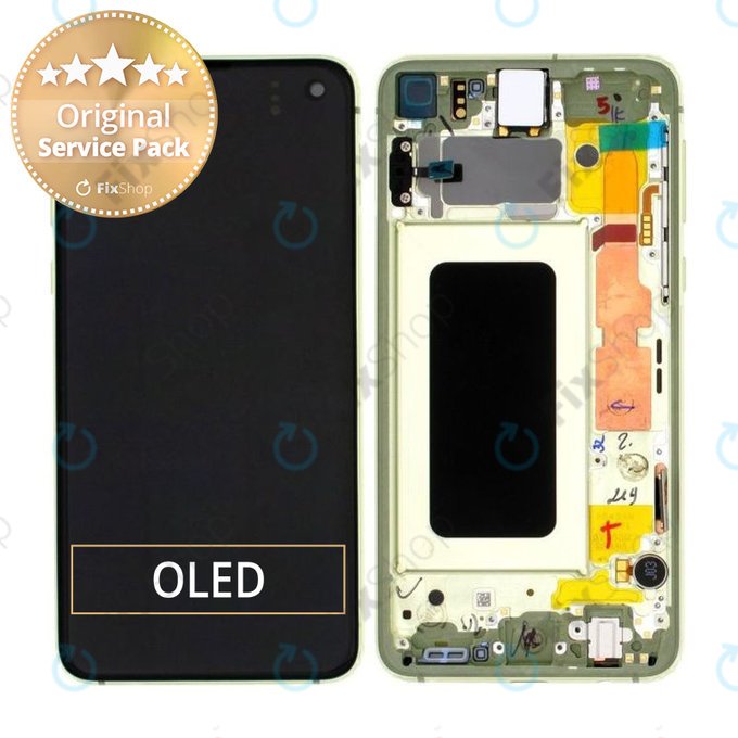 Samsung Galaxy S10e G970F - LCD zaslon + steklo na dotik + okvir (Canary Yellow) - GH82-18852G, GH82-18836G Genuine Service Pack