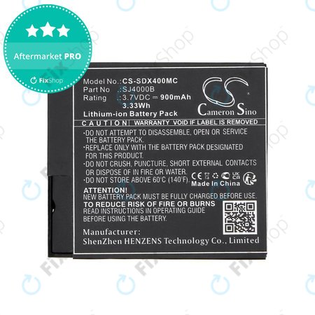 Baterija za SJCAM SJ4000, SJ5000, 900mAh, Li-Ion, 3.7V, SJ4000B, HQ