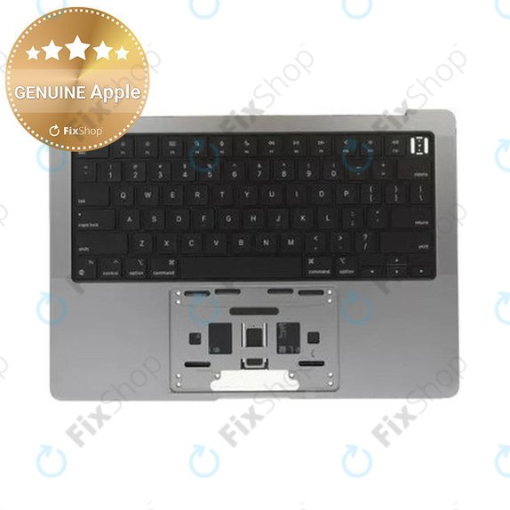 Zgornji okvir tipkovnice za MacBook Pro 14", A2442 (2021), A2779 (2023), US tipkovnico in baterijo, Space Gray, 661-32210, Genuine Apple
