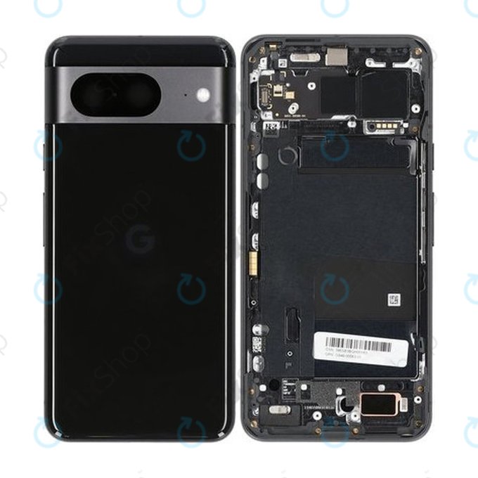Google Pixel 8 GKWS6 G9BQD - Pokrov baterije (Obsidian) - G949-00563-01 Genuine Service Pack