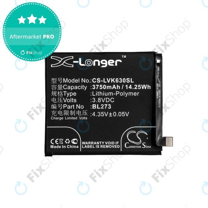 Lenovo K6 Note - Baterija BL273 3750mAh HQ