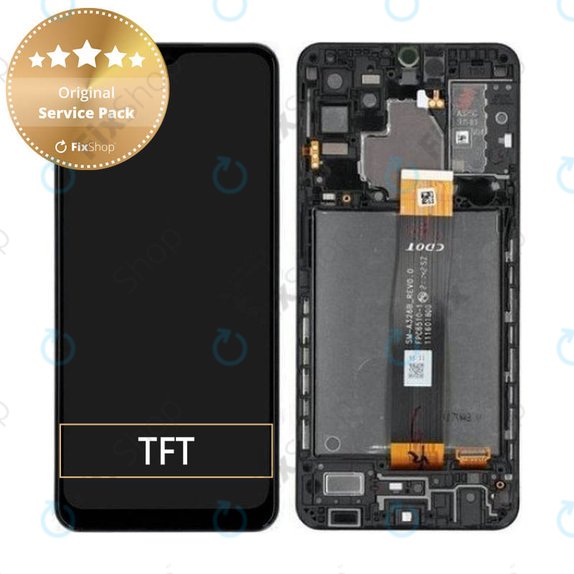 Samsung Galaxy A32 5G A326B - LCD zaslon + steklo na dotik + okvir (Awesome Black) - GH82-25121A, GH82-25122A Genuine Service Pack