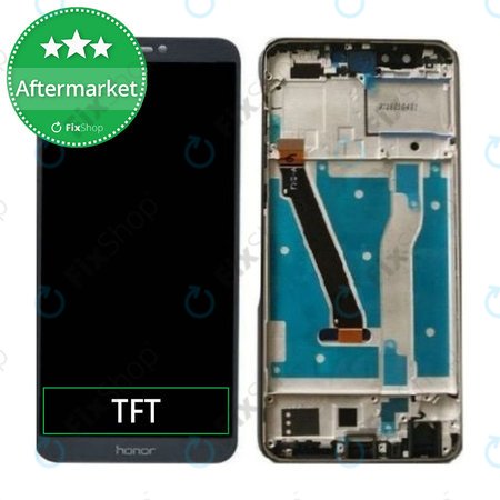 Huawei Honor 9 Lite - LCD zaslon + steklo na dotik + okvir (Glacier Grey) TFT