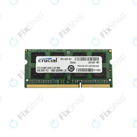 Crucial - Operativni pomnilnik SO-DIMM 4GB DDR3L 1600MHz - Genuine Service Pack